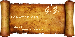 Gompercz Zia névjegykártya