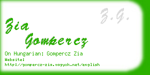 zia gompercz business card